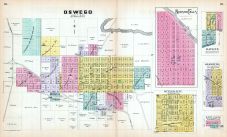 Oswego, Neosho Falls, Butler City, Havens, Olesburg, Saint Clere, Kansas State Atlas 1887